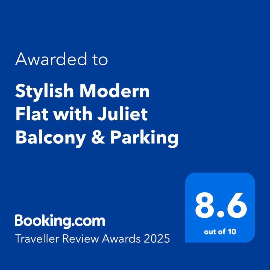 Stylish Modern Flat With Juliet Balcony & Parking Glasgow Exterior foto